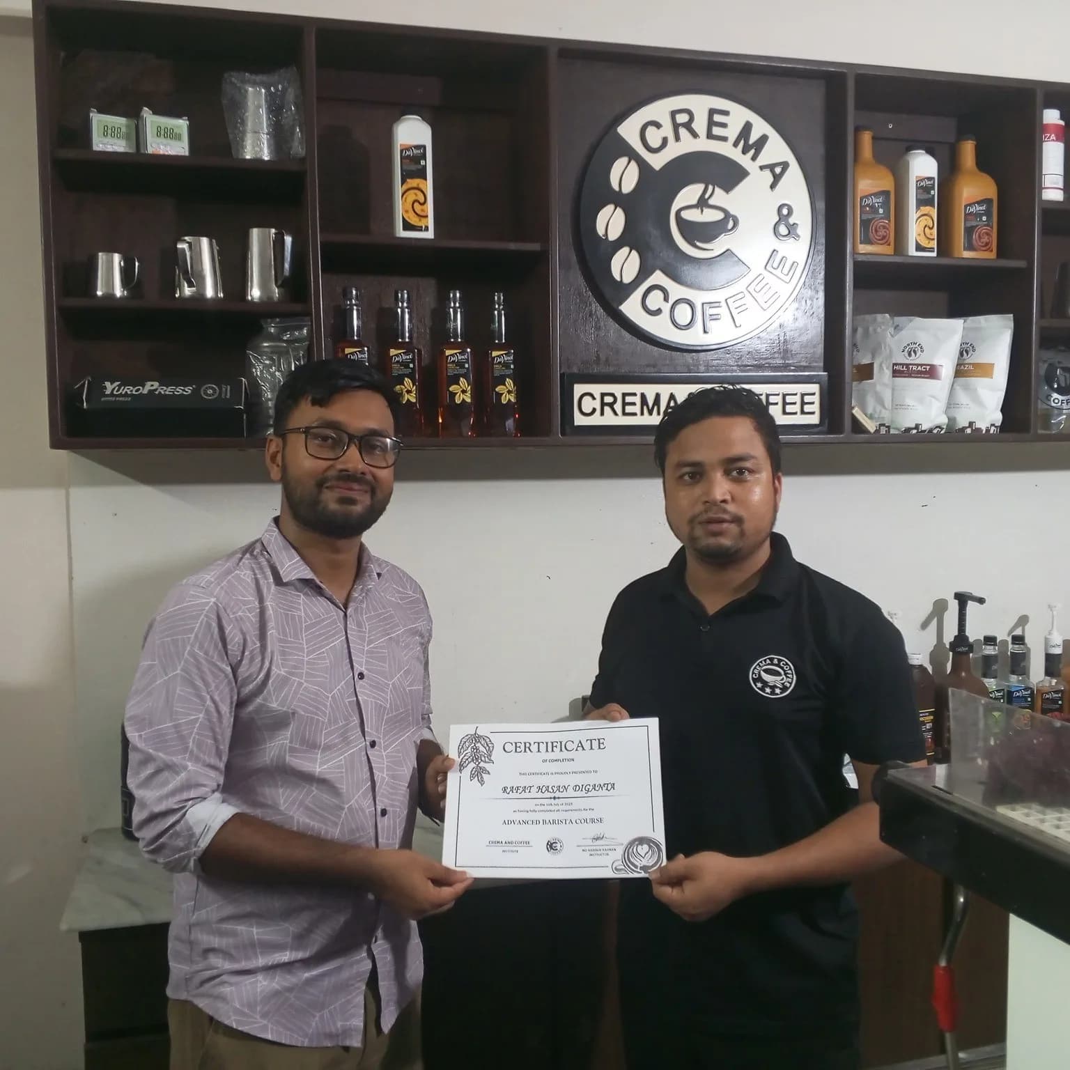 Crema and Coffee academy graduate 1